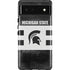 Michigan State University Black and White Stripes Pixel Cases